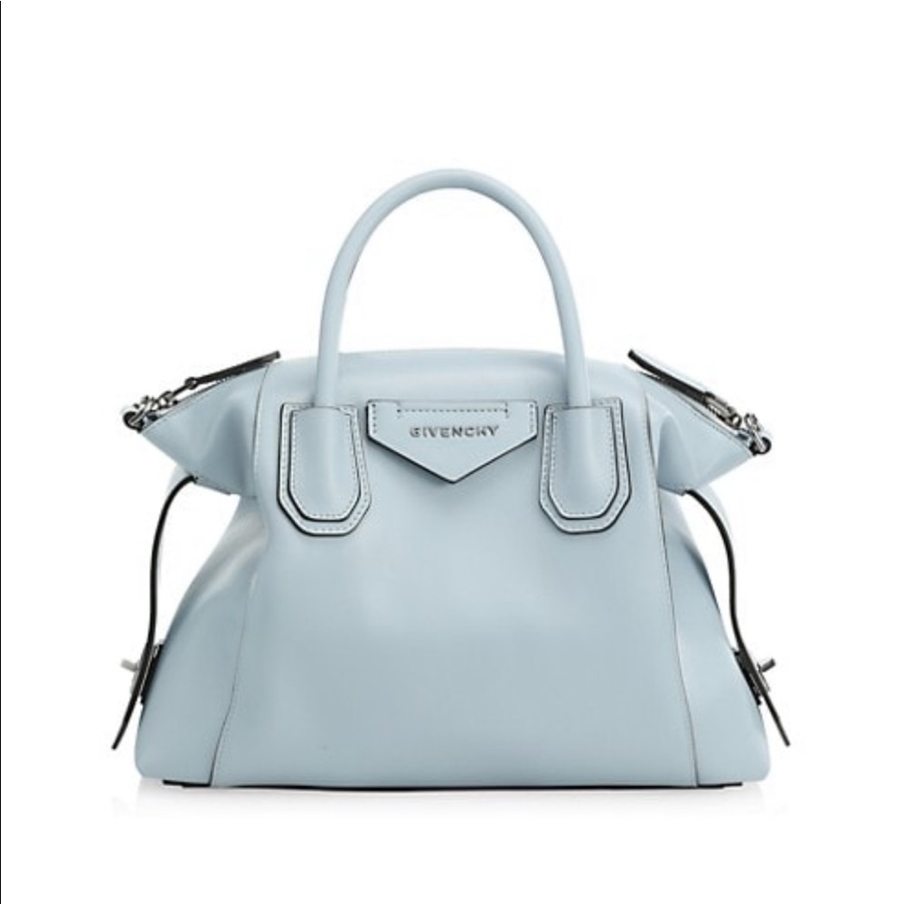 Givenchy Small Antigona Soft Leather Tote Ice Blue BRAND NEW